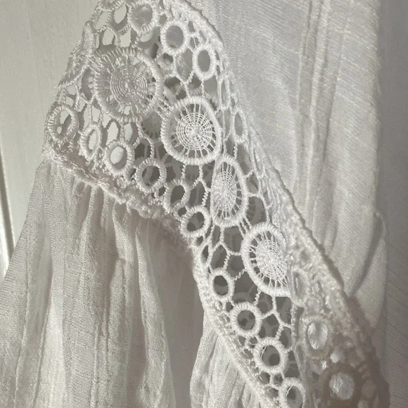 J/M Sportswear by Cato, Boho Top, White, Medium, NWT - Picture 6 of 9